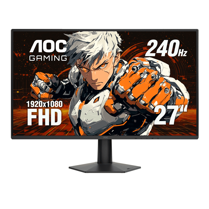 AOC 27G50Z, 27", IPS, FHD 1920x1080, 240Hz, 0.5ms, 300nits, DisplayPort 1.4, HDMI 2.0, VESA mount