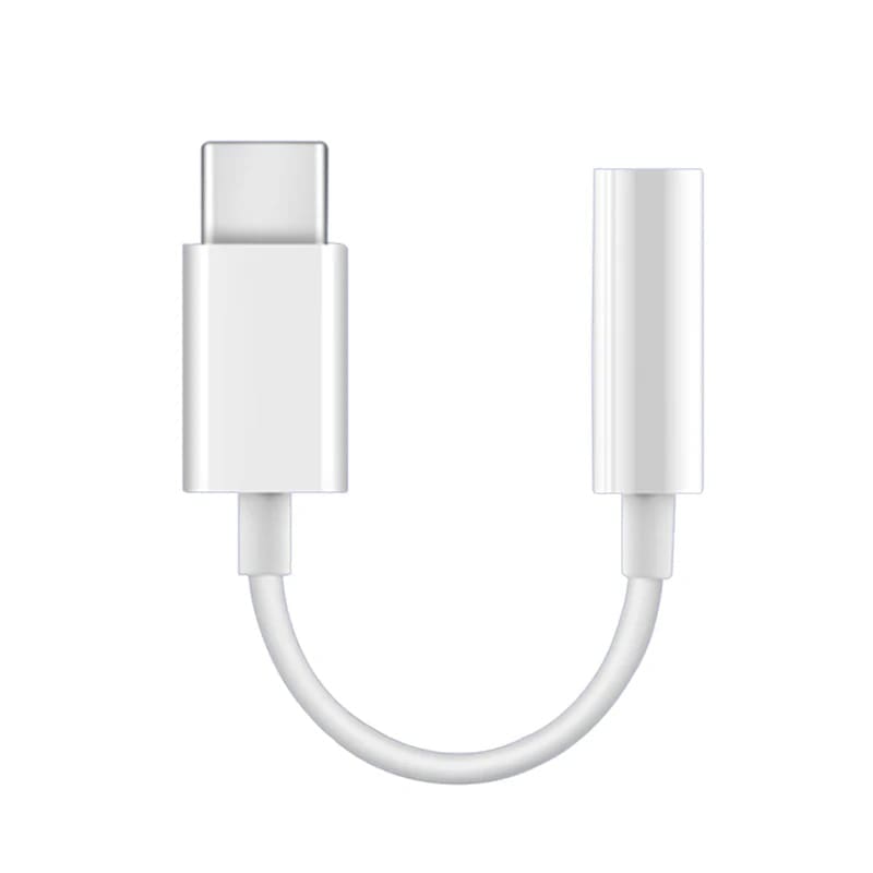 USP Type C to Aux 3.5mm DAC Headphone Jack Adapter - White (ALTAC), Lightweight Portable, Corrosion Resistance, 2 Years Warranty