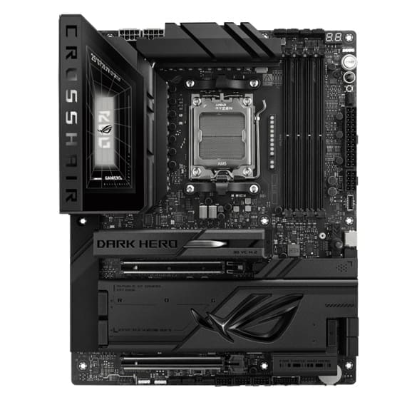 ASUS AMD ROG CROSSHAIR X870E DARK HERO (AM5) ATX Motherboard, AM5, DDR5 256GB, PCIe 5.0, 5x M.2, Wi-Fi 7, 10GbE+5GbE, USB4, ATX, 2yr wty