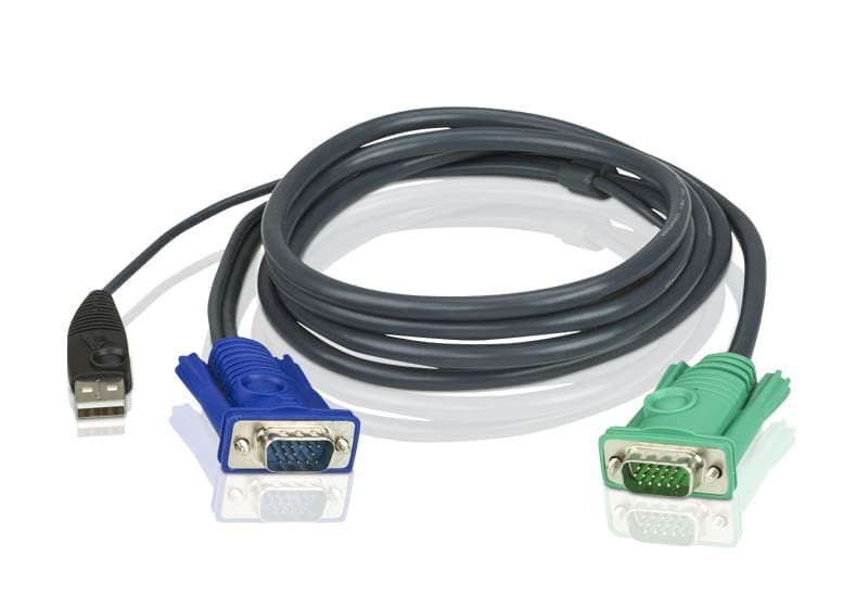 Aten KVM Cable 3m with VGA USB to 3in1 SPHD