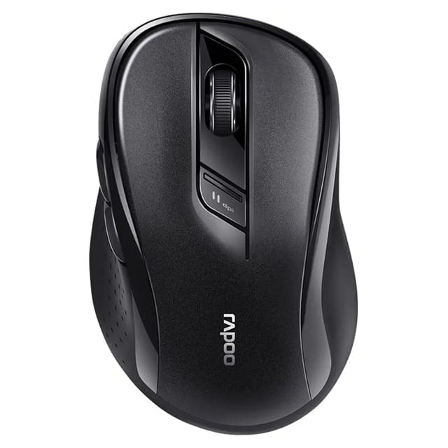 RAPOO M500 Multi-Mode, Silent, Bluetooth, 2.4Ghz, 3 device Wireless Optical Mouse - Simultaneously Connect Multiple Devices