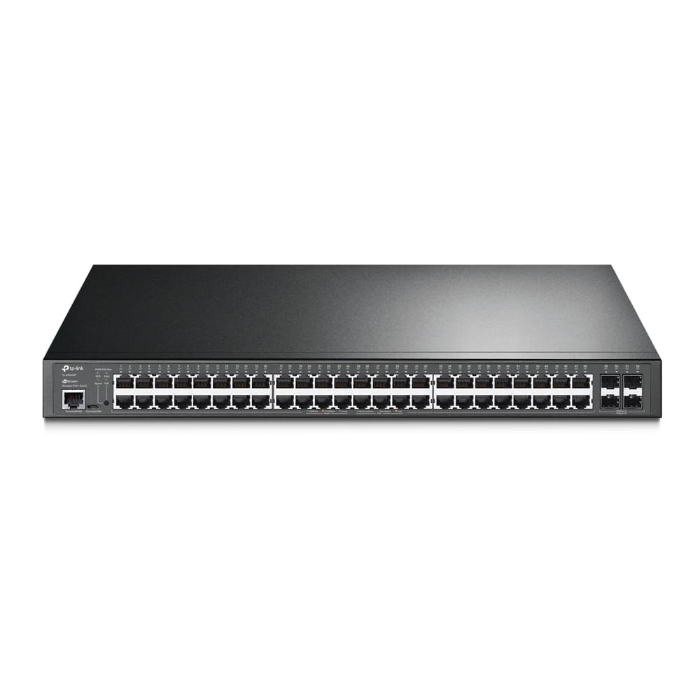 TP-Link SG3452P Omada 52-Port Gigabit L2+ Managed Switch with 48-Port PoE+, Integration with Omada SDN Controller,Static Routing, 802.1Q VLAN, QinQ