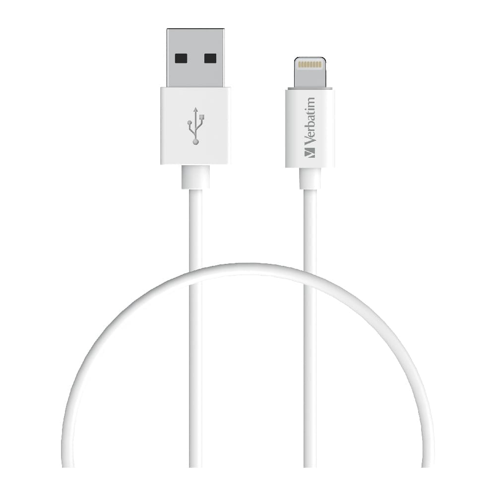 Verbatim Charge Sync Lightning Cable 50cm - White--Lightning to USB A