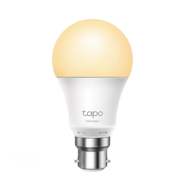TP-Link Tapo L510B Smart Light Bulb Bayonet Fitting Dimmable, No Hub Required, Voice Control, Schedule Timer 2700K 8.7W 2.4 GHz 802.11b/g/n
