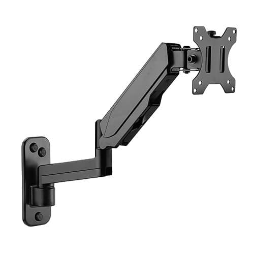 Brateck Single Screen Wall Mounted Articulating Gas Spring Monitor Arm 17"-32",Weight Capacity (per screen) 8kg;