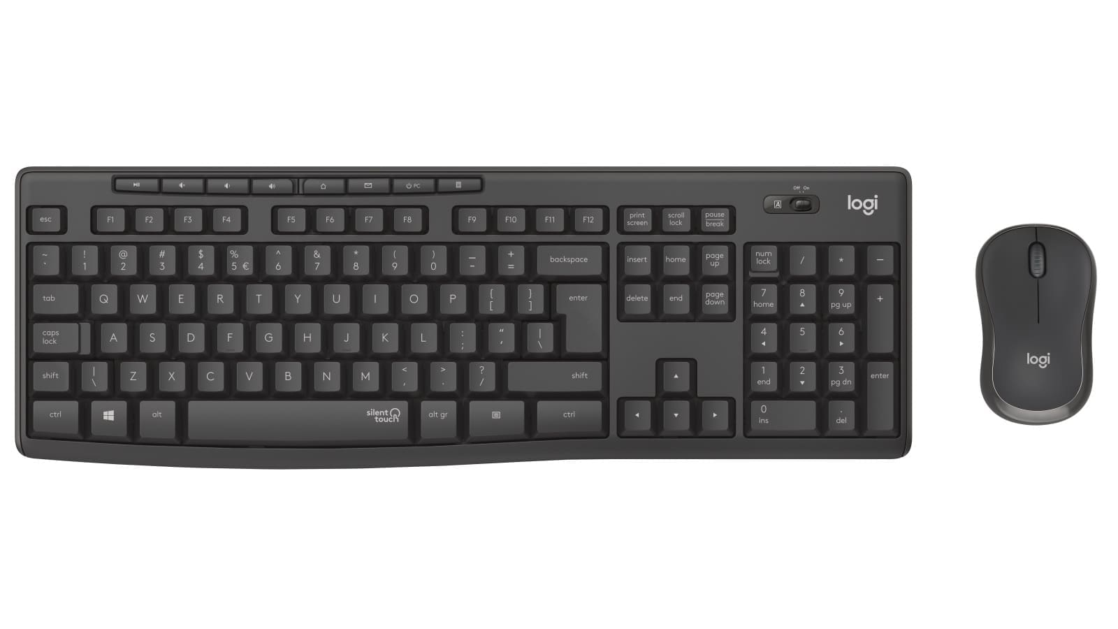 Logitech MK295 Wireless SILENT KEYBOARD AND MOUSE COMBO, 2.4GHZ USB RECEIVER - 1YR WTY