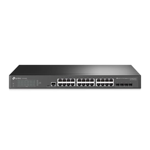 TP-Link SG3428 Omada 24-Port Gigabit L2+ Managed Switch with 4 SFP Slots, Integration with Omada SDN Controller, Static Routing, OAM, 802.1Q VLAN