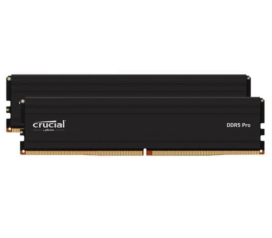 Crucial Pro 96GB (2x48GB) DDR5 UDIMM 5600MHz CL46 46-45-45 1.1V Black Heat Spreader Support Intel XMP AMD Ryzen Desktop PC Gaming Memory