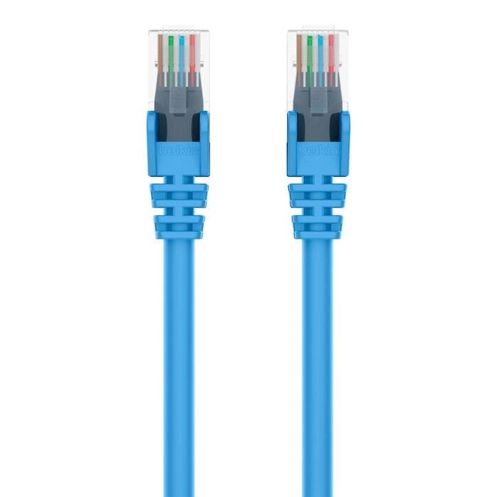 Belkin Cat6 Network Cables (5M) - Blue (A3L980bt05MBLUS), Exceeds 500MHz In Performance Tests, Snagless Prevents Breaking Cracking, 2 Years Warranty
