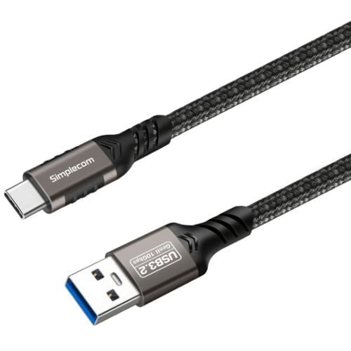 Simplecom CAU520 USB-A to USB-C Data and Charging Cable USB 3.2 Gen2 10Gbps 2M