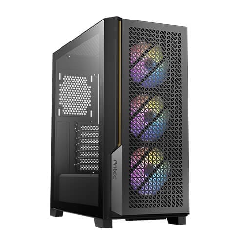 Antec P20C ARGB, ATX, E-ATX, High Airflow, USB-C, Cable management, 4x HDD/SSD , 375mm GPU, 170mm CPU, 3x ARGB PWM 12CM,Fan Control, Case (LS)