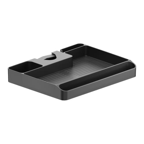 Brateck Pole Mounted Storage Shelf Easily mounted to Φ30-48mm (1.2"-1.9") poles (BLACK) 224x176x30mm (8.8"x6.9"x1.2" ) (LS)
