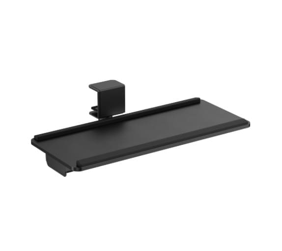 Brateck KBT11-01 Clamp-On Sit-Stand Keyboard Tray with Wrist Rest Storage Drawer (Black) (LS)