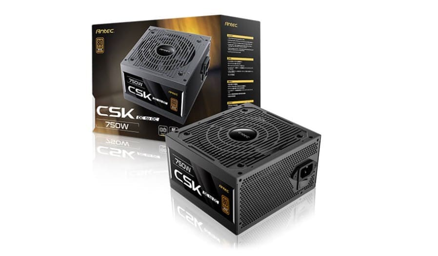 Antec CSK750DC 80+ Bronze, PCIE 5.1, Continuous Power, DC to DC, Flat Cables, 5Yrs Wty. CircuitShield Protections, Thermal,Reliable Value Power Supply