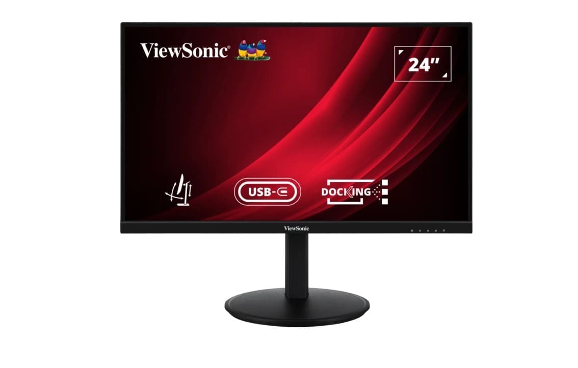 ViewSonic 24” Full HD Ergonomic Docking Monitor with USB-C 65w,USB 3.2 Hub,100hz,HDMI,DP,Ergonomics Height Adjust,Swivel,Pivot Advanced Wty,3YARW