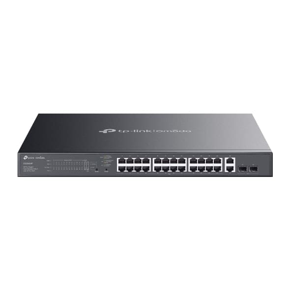 TP-Link ES228GMP Omada 28-Port Gigabit Easy Managed Switch with 24-Port PoE+, Fast PoE, Perpetual PoE, Flow Control, Loopback Detection, Port Isolati