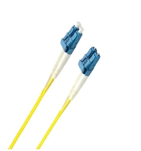 8ware 3m LC-LC OS2 Single Mode Dual-Core Fibre / Fiber Optic Cable UPC Duplex Armoured Low Smoke Zero Halogen (LSZH) Jacket Yellow