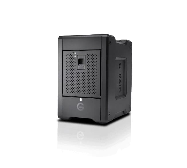 (LS)Western Digital G-RAID SHUTTLE 4 96TB APJP, Thunderbolt 3, USB 3.2 Gen 2x1, Ultrastar 7200 RPM, DTR Up to 700MB/s read and 850MB/s write, 5 Y Wty