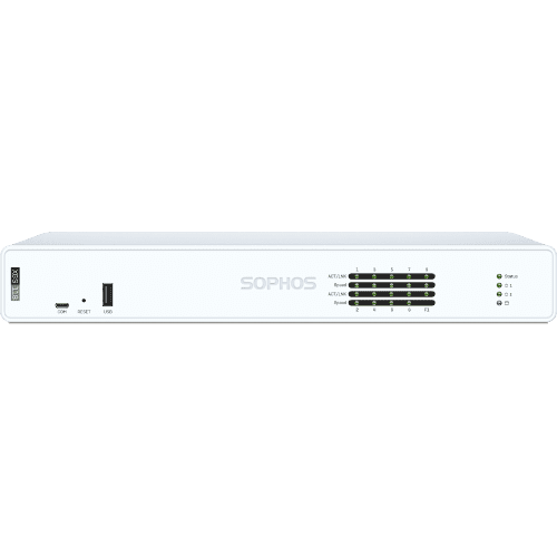 Sophos XGS 118 Security Firewall Appliance, Desktop, FW 15.5G, TP 3.25G, VPN 13G, 6x2.5GbE, 1xSFP.