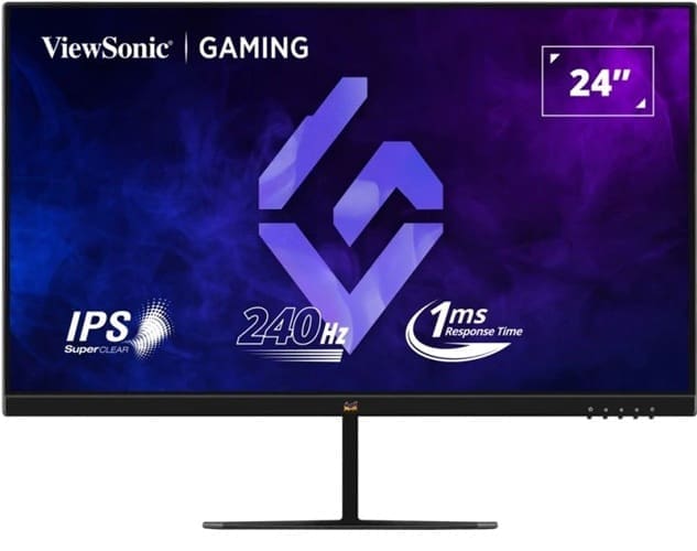 ViewSonic 24" FHD IPS 240Hz, 1ms MPRT, FreeSync G‑Sync Compatible, HDR10, HDMI/DP Gaming Monitor,3YARW