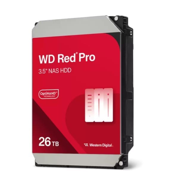Western Digital WDRed Pro NAS Hard Drive - 26TB 3.5" 272MB/s 7200 RPM 512MB SATA HD 5yrs warranty
