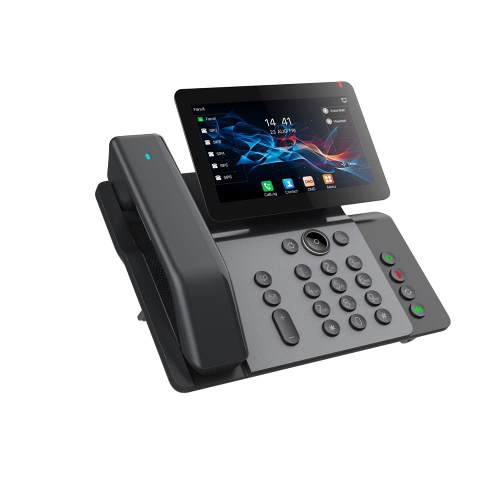 Fanvil V66 Pro Premium IP Phone, 20 SIP lines, HD voice, 7-inch high-definition color "floating smart screen", built-in Bluetooth Wi-Fi