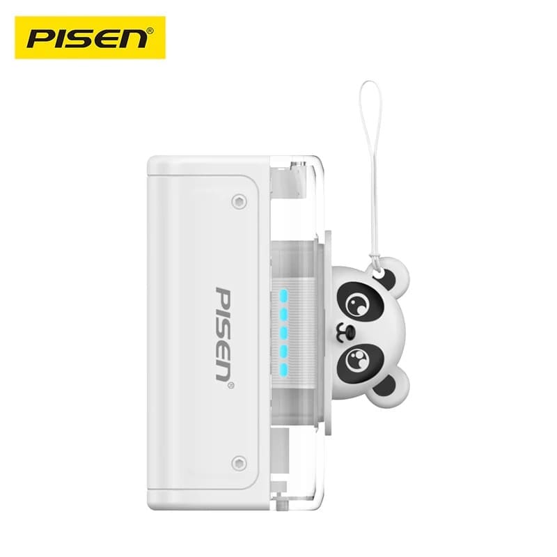 Pisen Power Tiny 22.5W CCC-Certified 5K (5000mAh) Mini Power Bank - USB-A + USB-C Port, 2-in-1 Design, Built-in Stand, 2 Years Warranty