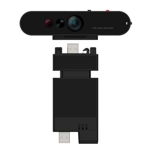 LENOVO ThinkVision MC60 (S) Monitor Webcam 1080p IR RGB dual‑sensor Adjustable FOV: 65°-90° AI enhance noise‑cancelling MIC Physical privacy shutter