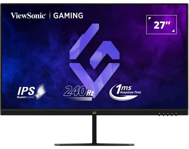ViewSonic 27” Full HD 100Hz SuperClear IPS Panel with DisplayPort HDMI and VGA Speakers 2W VESA mount Monitor, 3YARW
