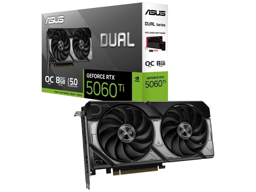 ASUS nVidia GeForce PRIME RTX™ 5060 Ti 8GB GDDR7 OC Edition, 4608CUDA ,2647MHz, 8GBGDDR7, 28Gbps, 128bit, PCIe5.0, 7680x4320, HDMI2.1b, DP2.1b