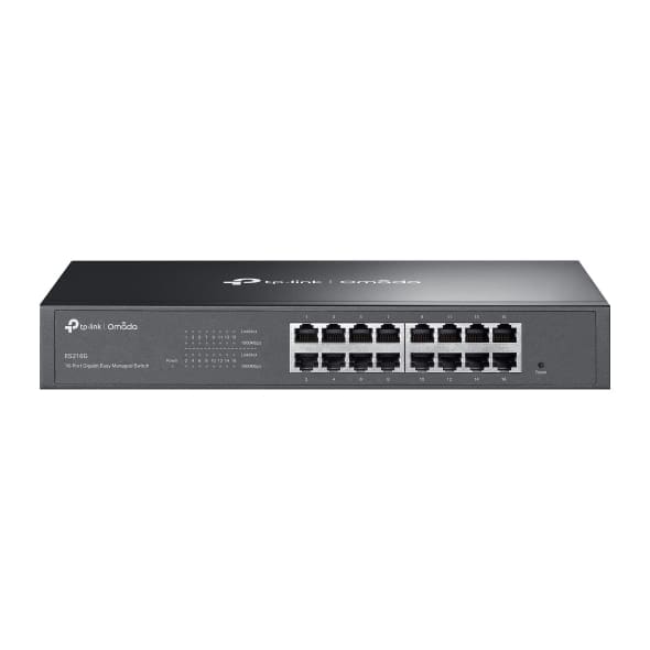 TP-Link ES216G Omada 16-Port Gigabit Easy Managed Switch, Flow Control, Loopback Detection, Port Isolation, Port Mirroring, LAG, VLAN, IGMP Snooping,