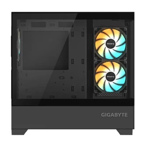 (LS) Gigabyte C201 PANORAMIC, Mid Tower, mini-ITX/m-ATX, Black, H431x W242x D430 mm, 5 Slots, USB 3.0 x2, H=502 W=313 D=525 mm