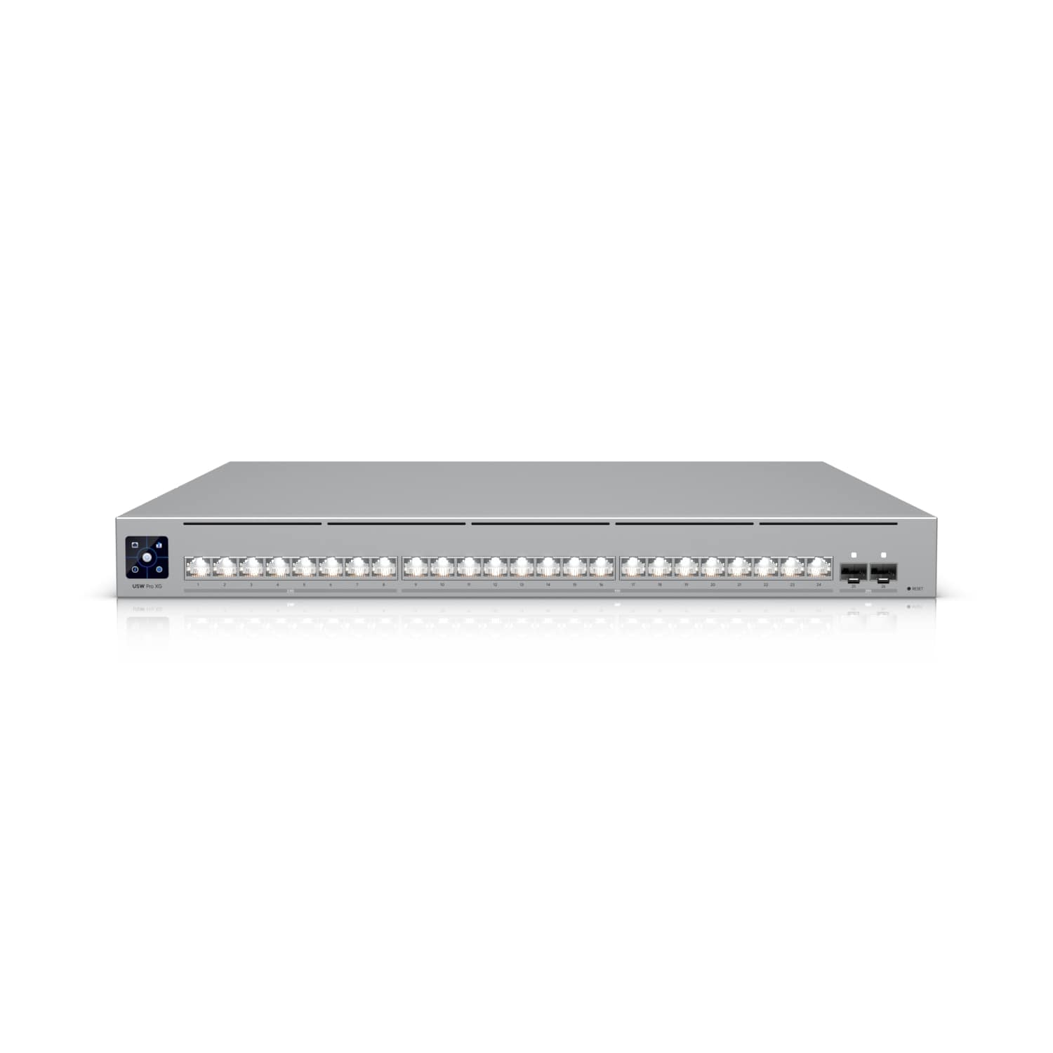 Ubiquiti Pro XG 24, Professional-grade, 24-port Layer 3, Etherlighting Switch , (16) 10 GbE, (8) 2.5 GbE, (2) 25G SFP28 ports, DC Power Backup Ready