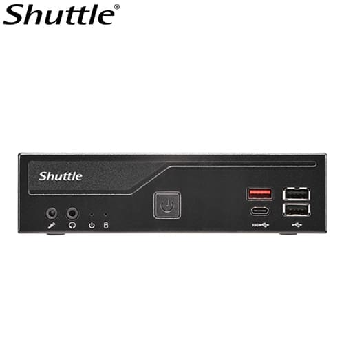 Shuttle DH810 Slim Mini PC 1.3L chassis - Intel® Core™ Ultra 200 serie ,2 x DDR5 SODIMM slots,48GB, 2xLAN (1G 2.5G), 2xRS232, HDMI, 2xDP, 120W, Vesa