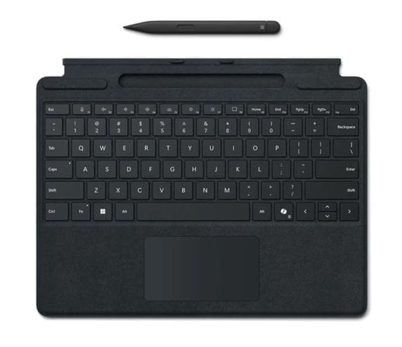 Microsoft Surface Pro 8/9/X/10/11 Business Signature Mechanical Backlit Key Large Type cover Keyboard Black with Slim Pen