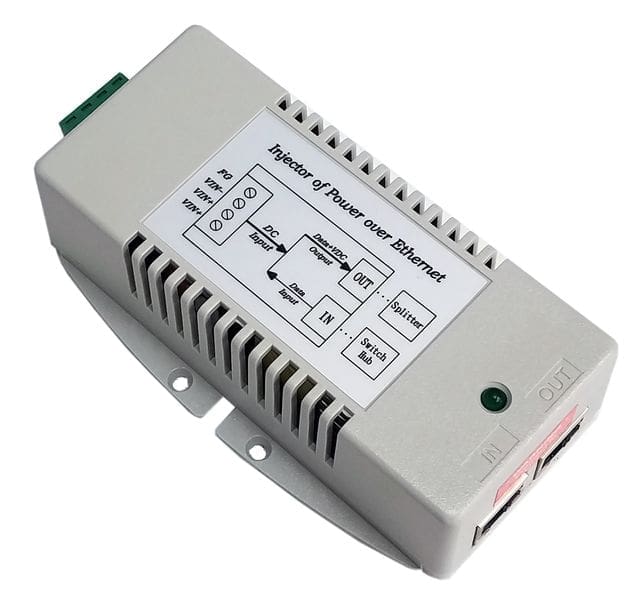 Tycon Power 18-36V In 56V 35W GigE 802.3af/at PoE, Low Cost High Efficiency Solution for those requiring IEEE802.3af and IEEE802.3at Power