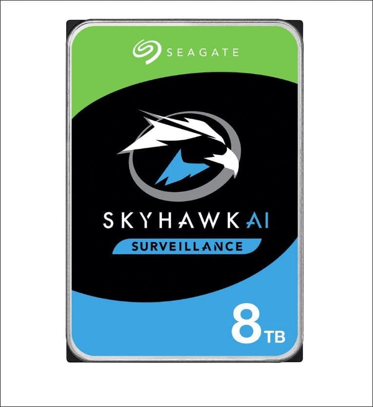 Seagate 8TB 3.5" SkyHawk Surveillance AI, SATA3 6Gb/s,16 AI streams,256MB Cache 24x7 HDD ST8000VE001, 3 Years Warranty