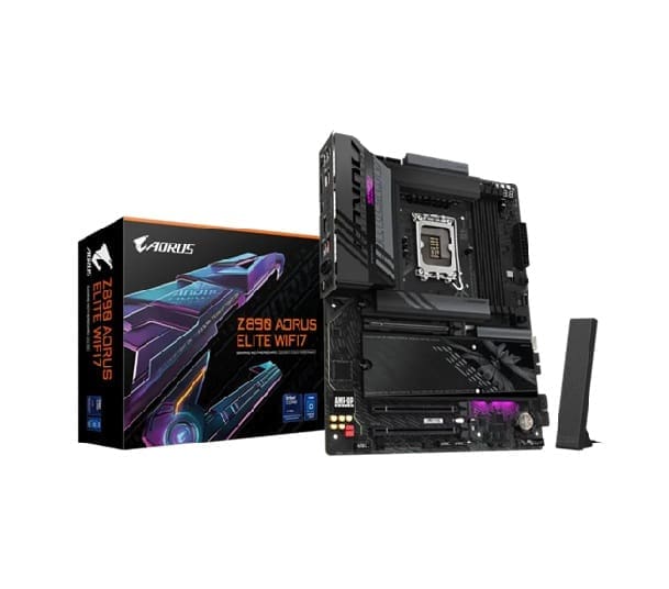 Gigabyte Z890 AORUSELITE WF7 Intel LGA 1851 ATX Motherboard, 4x DDR5 ~256GB, 3x PCI-E x16, 4x M.2, 4x SATA, 5x USB 3.2, 1x USB-C, 4x USB 2.0
