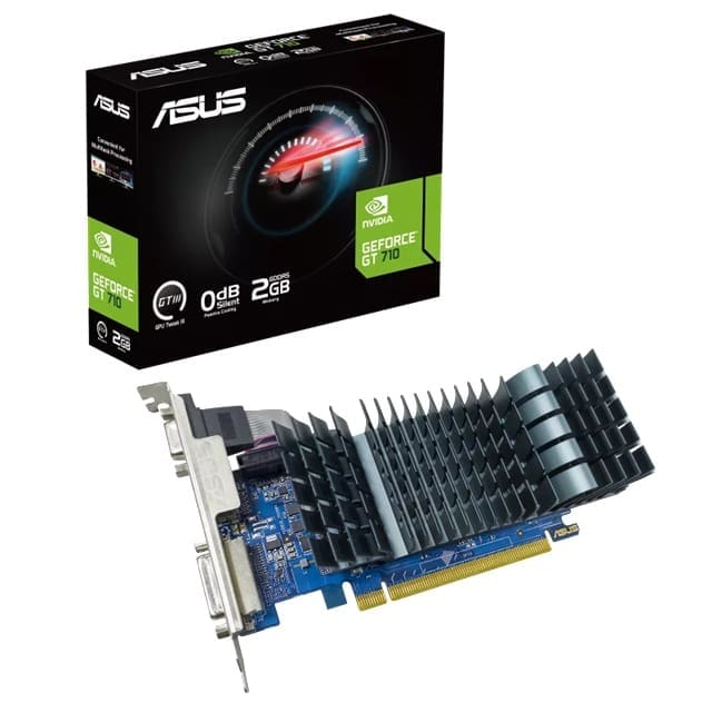 ASUS nVidia GeForce GT710-SL-2GD5-BRK-EVO 2GB GDDR5 EVO low-profile graphics card for silent HTPC Builds