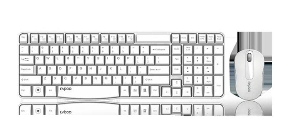 RAPOO X1800S 2.4GHz Wireless Optical Keyboard Mouse Combo Black - 1000DPI Nano