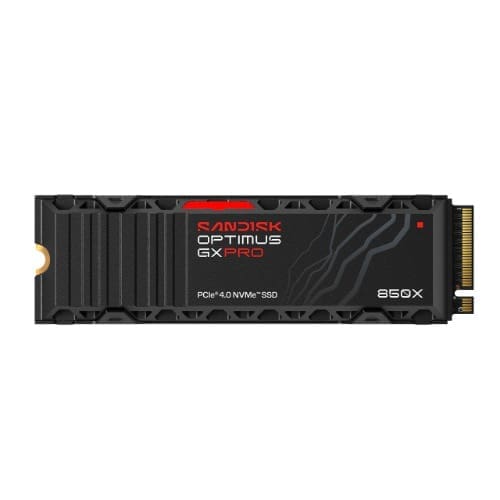 SANDISK Optimus™ GX PRO 850X PCIe® 4.0 NVMe™ SSD with Heatsink, 1TB, Read 7,300MB/s Write 6,600MB/s, 5 Yr Warranty