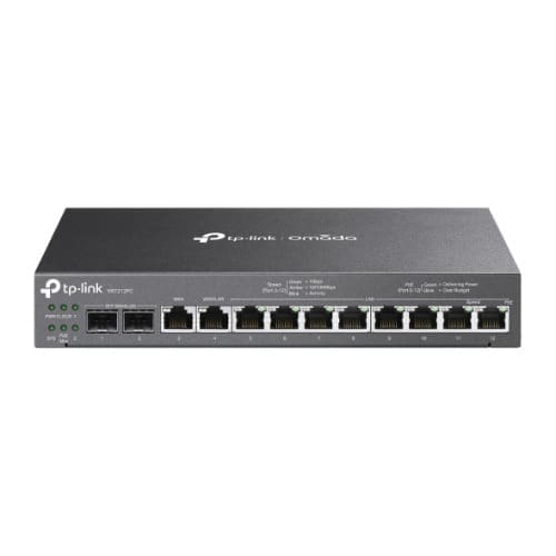TP-Link ER7212PC Omada 3-in-1 Gigabit VPN Router Integrates Router, POE+ Output Omada Mgt. Control up to 10 EAPs. VPN, 4 WAN Ports, 110W Budget