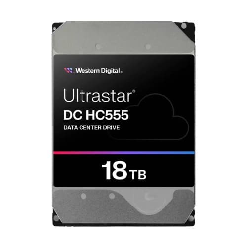 Western Digital WD Ultrastar 18TB 3.5" Enterprise HDD SATA 512MB 7200RPM 512E SE NP3 DC HC550 24x7 Server 2.5mil hrs MTBF 5yrs WUH722018CLE6L4