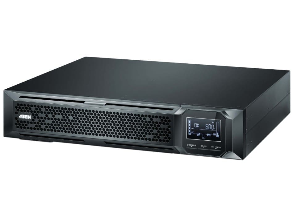 Aten 3000VA/3000W Professional Online UPS with USB/DB9 connection, 8x C13 outlets and 1x C19 outlet, optional SNMP, EPO and RJ port surge protection